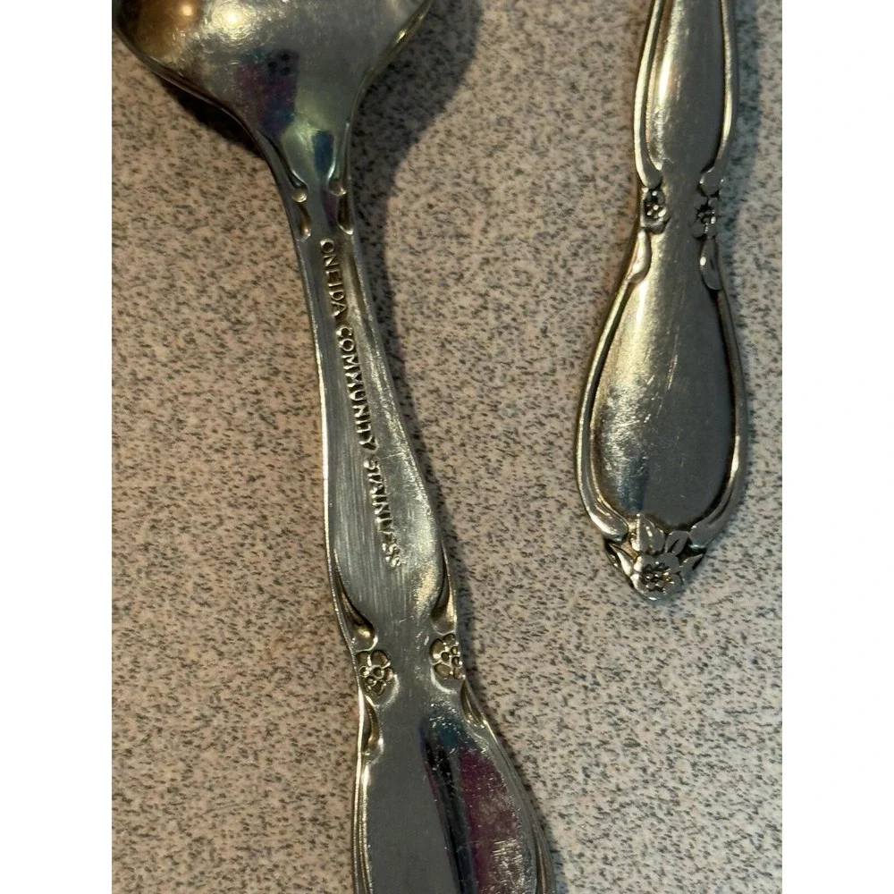 Oneida Community Chatelaine 5 Pc Youth Child Set Fork Spoon Knife Stainless Exc.